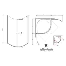 Душевой уголок Radaway EOS PDD 80 прозрачное стекло